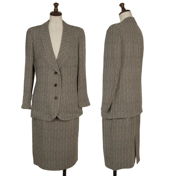 yoshie inaba Acetate Rayon Herringbone Jacket K-174300_015