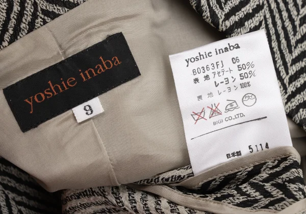 yoshie inaba Acetate Rayon Herringbone Jacket K-174300_016