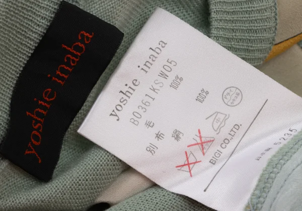 yoshie inaba Scarf Switching Wool Knit Sweater K-174303_016