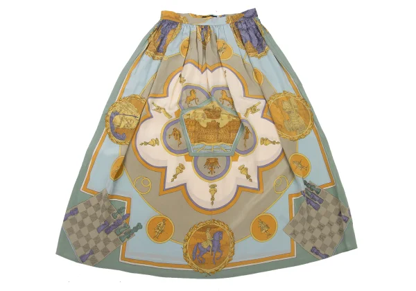 yoshie inaba Silk Scarf Switching Wool Knit Seater & Skirt K-174305_011
