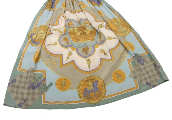 yoshie inaba Silk Scarf Switching Wool Knit Seater & Skirt K-174305_014