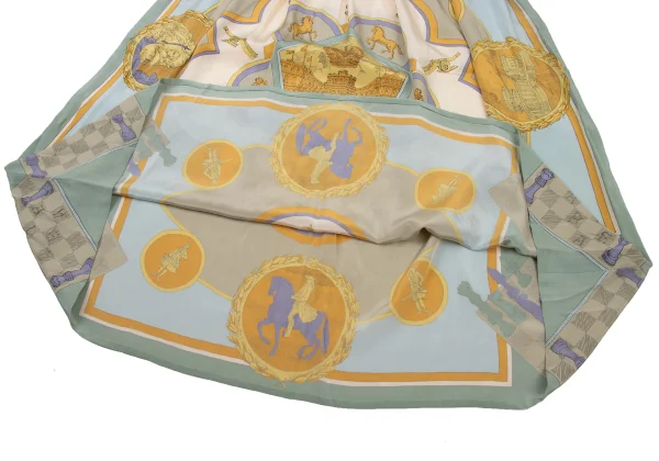yoshie inaba Silk Scarf Switching Wool Knit Seater & Skirt K-174305_015