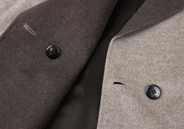 yoshie inaba Cashmere Blend Wool Mossa Shawl Collar Coat K-174306_012