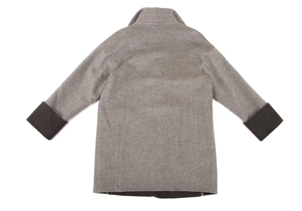 yoshie inaba Cashmere Blend Wool Mossa Shawl Collar Coat K-174306_014