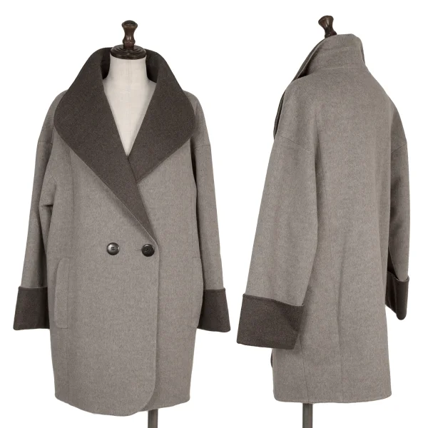 yoshie inaba Cashmere Blend Wool Mossa Coat & Skirt K-174308_002