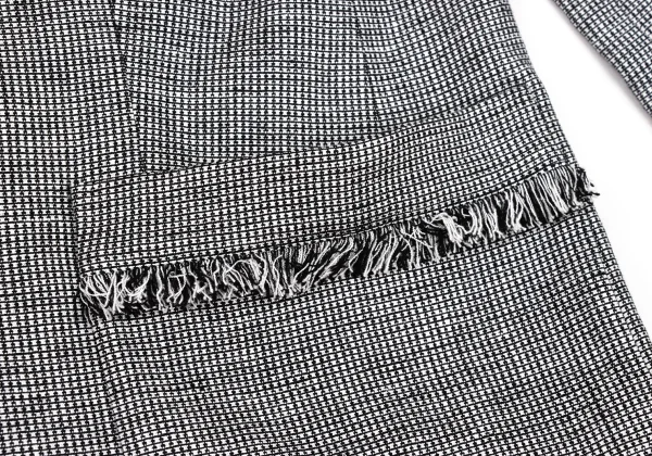 yoshie inaba Linen Blend Fringe Trim Jacket K-174310_010