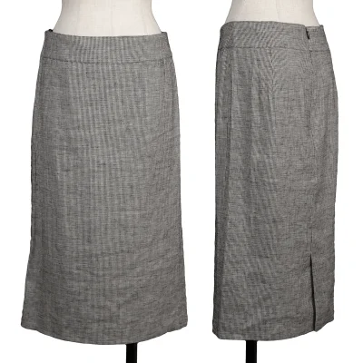 yoshie inaba Linen Blend Back Slit Skirt