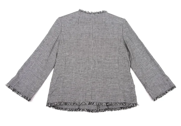 yoshie inaba Linen Blend Fringe Trim Jacket & Skirt K-174312_010