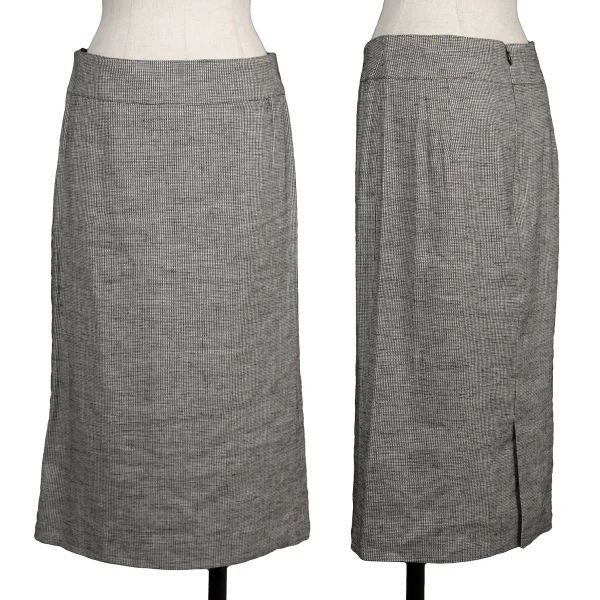 yoshie inaba Linen Blend Fringe Trim Jacket & Skirt K-174312_012