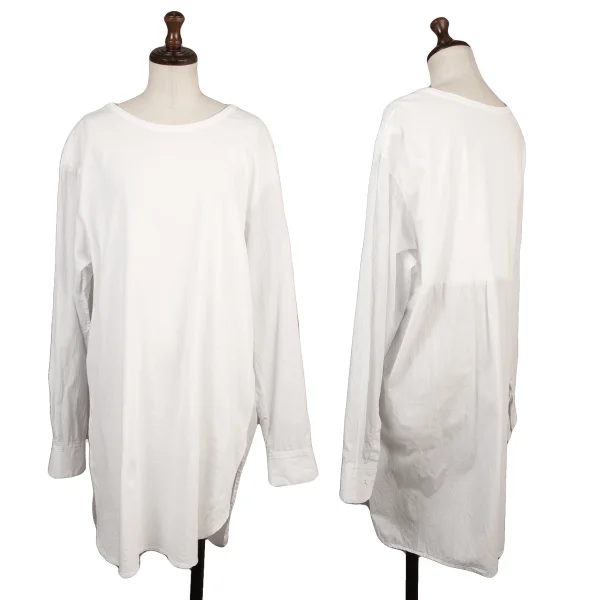 Y's Striped Switching Long Sleeve T-shirt White,Blue 2 K-174313_001