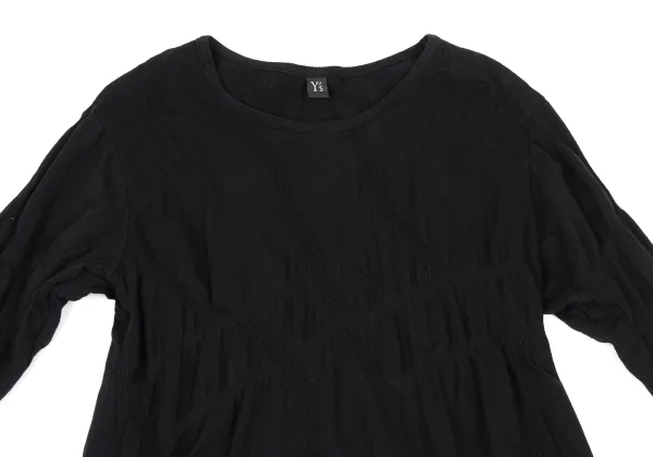Y's Ribbed Switching Asymmetry T-shirt K-174314_003
