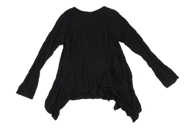 Y's Ribbed Switching Asymmetry T-shirt K-174314_011