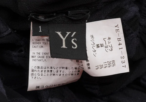 Y's Sheer Plaid Switching Slit Stand-collar Shirt K-174316_018