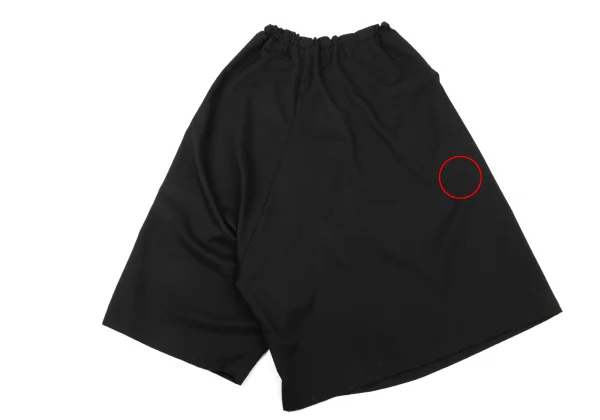 Y's Wool Gabardine Asymmetry Wide Dropped Crotch Pants K-174317_010