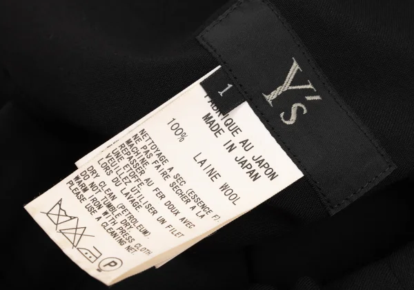 Y's Wool Gabardine Asymmetry Wide Dropped Crotch Pants K-174317_013