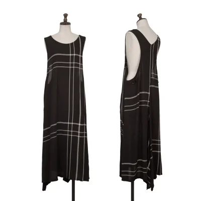 Y's  Check Rayon Sleeveless Dress