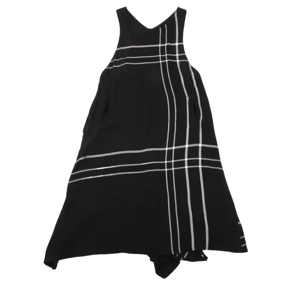 Y's  Check Rayon Sleeveless Dress K-174320_002