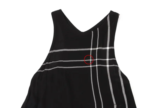 Y's  Check Rayon Sleeveless Dress K-174320_003