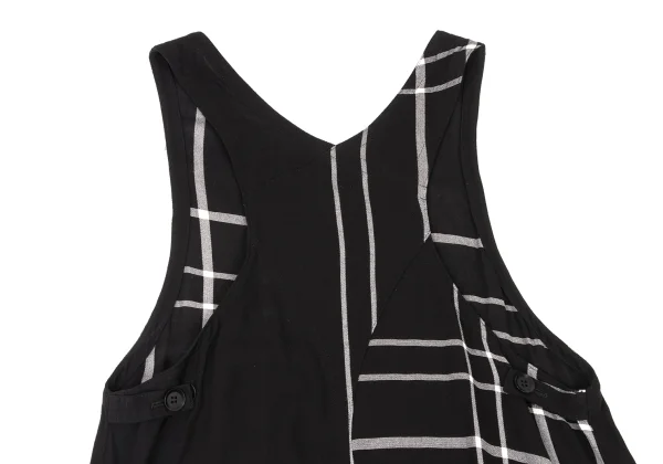 Y's  Check Rayon Sleeveless Dress K-174320_012
