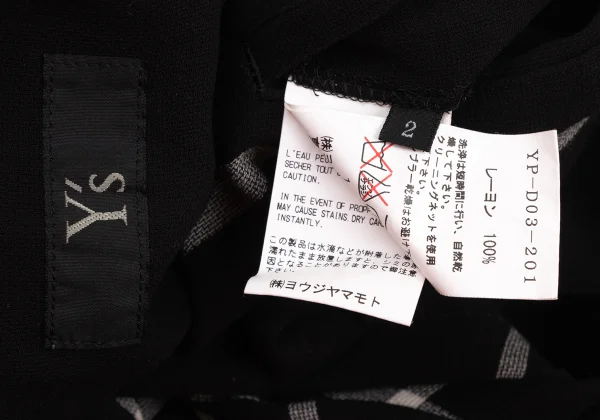 Y's  Check Rayon Sleeveless Dress K-174320_018