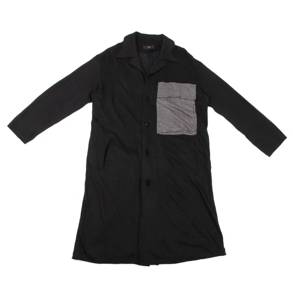 Y's Pocket Design Linen Long Knit Cardigan K-174322_002