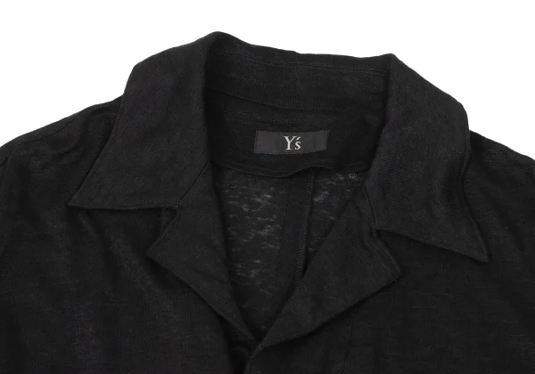 Y's Pocket Design Linen Long Knit Cardigan K-174322_004