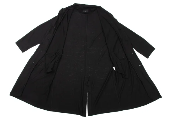 Y's Pocket Design Linen Long Knit Cardigan K-174322_012