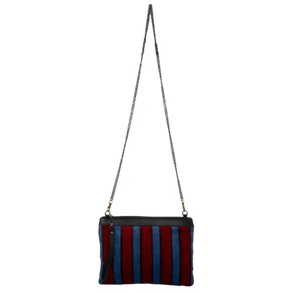 Y's PINK Stripe Switching Chain Shoulder Bag K-174324_002
