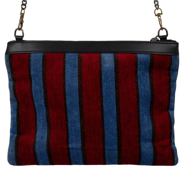 Y's PINK Stripe Switching Chain Shoulder Bag K-174324_005