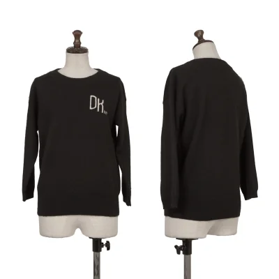 DKNY Wool Angola Logo Knit Sweater