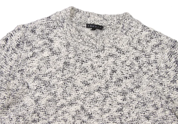 Theory Cotton Blend 3/4 Sleeve Knit Sweater K-174329_003