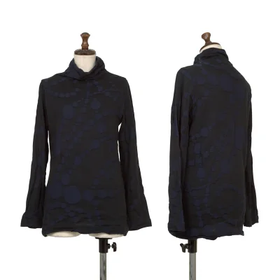 Y's Cotton Poly Dot Jacquard Knit Top