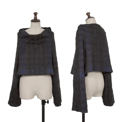 Y's Brushed Jacquard Short Knit Sweater