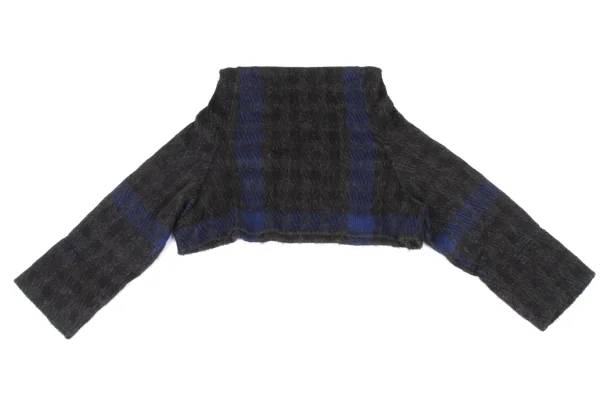 Y's Brushed Jacquard Short Knit Sweater K-174337_002