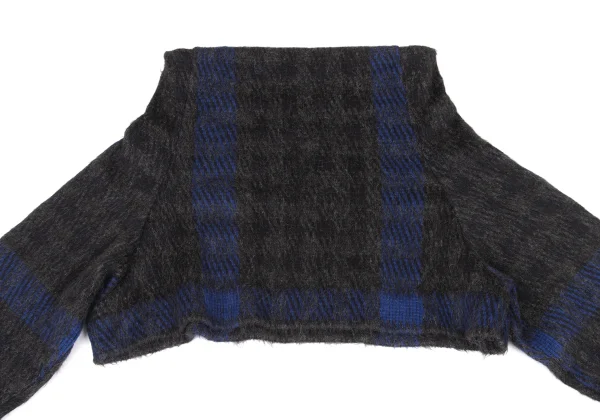 Y's Brushed Jacquard Short Knit Sweater K-174337_003