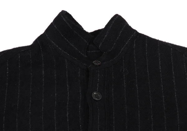 Y's Brushed Wool Stripe Stand-Collar Dress K-174345_004