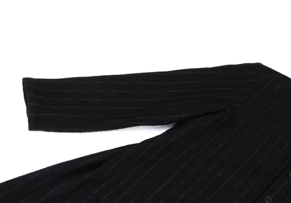 Y's Brushed Wool Stripe Stand-Collar Dress K-174345_005
