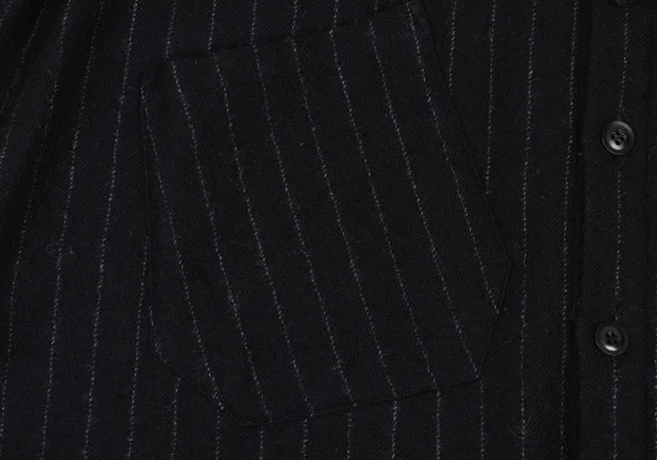 Y's Brushed Wool Stripe Stand-Collar Dress K-174345_008