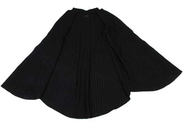 Y's Brushed Wool Stripe Stand-Collar Dress K-174345_011