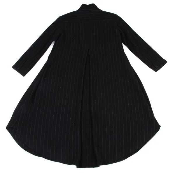 Y's Brushed Wool Stripe Stand-Collar Dress K-174345_012