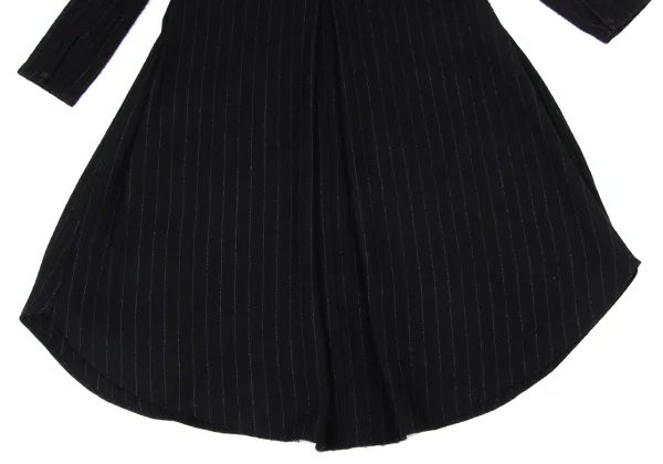 Y's Brushed Wool Stripe Stand-Collar Dress K-174345_013