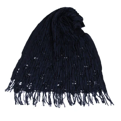 Y's Wool Knit Fringe Stole
