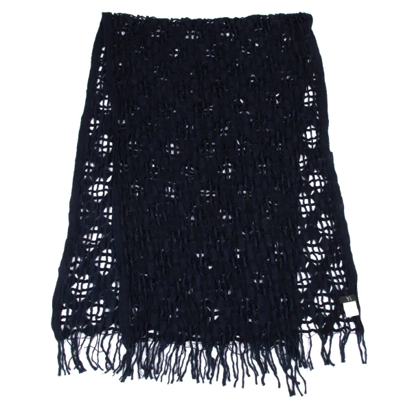 Y's Wool Knit Fringe Stole K-174349_005