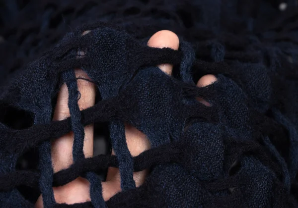 Y's Wool Knit Fringe Stole K-174349_006