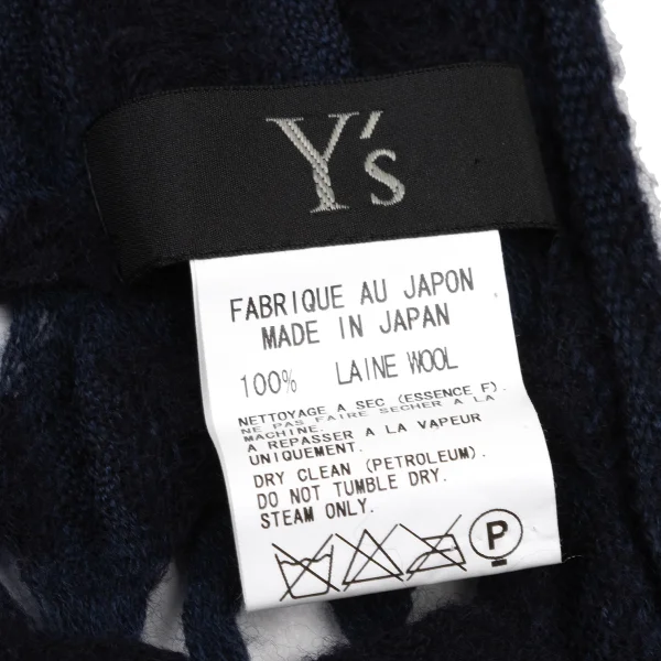 Y's Wool Knit Fringe Stole K-174349_008