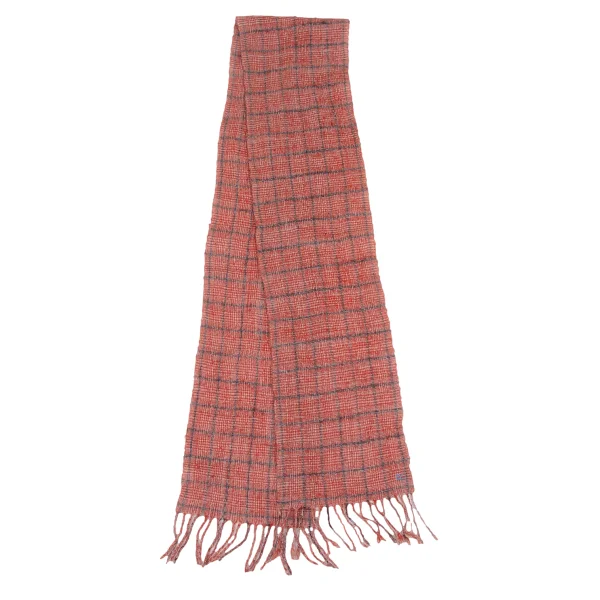 45rpm 45R Checked Fringe Scarf K-174350_002