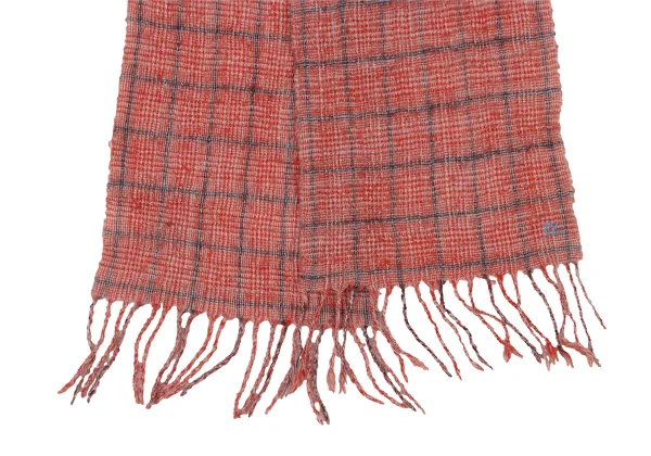 45rpm 45R Checked Fringe Scarf K-174350_003