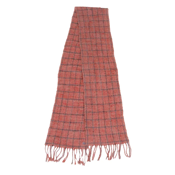 45rpm 45R Checked Fringe Scarf K-174350_005
