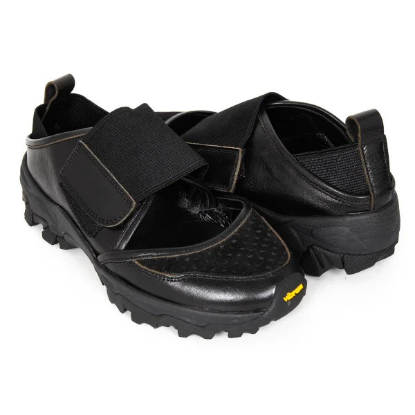 KAYO NAKAMURA by Y's Leather Velcro shoes Black 2 K-174353_001