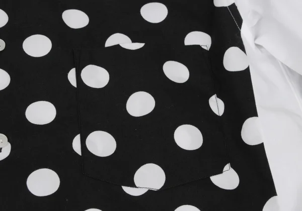 BLACK COMME des GARCONS Front Dot Print Switching Shirt K-174354_006